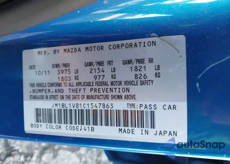2012 Mazda Mazda3 I Touring из США, поврежденный, VIN JM1BL1V81C1547863